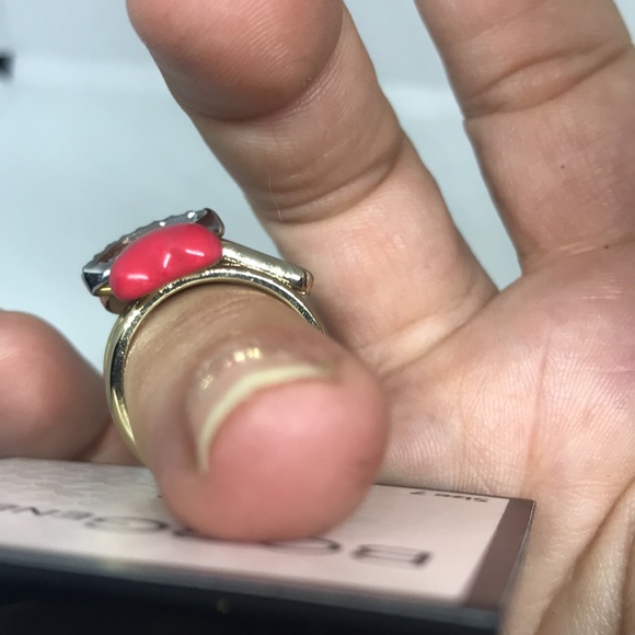 BCBGENERATION Goldtone Emoji Stacked Ring NWT - Picture 9 of 10